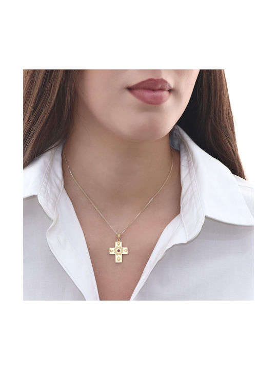 Damen Gold Byzantinisch Kreuz 14K