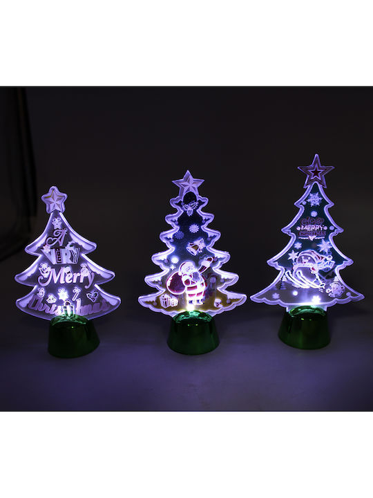 Christmas Decorative Illuminated Tree 14cm Battery Adorned White Tree