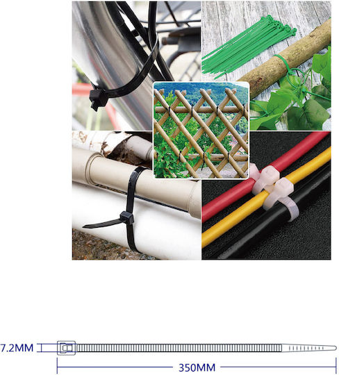 Tpster Δεματικά Καλωδίων Πλαστικά x7.2mm σε Λευκό χρώμα (20τμχ) (32547)