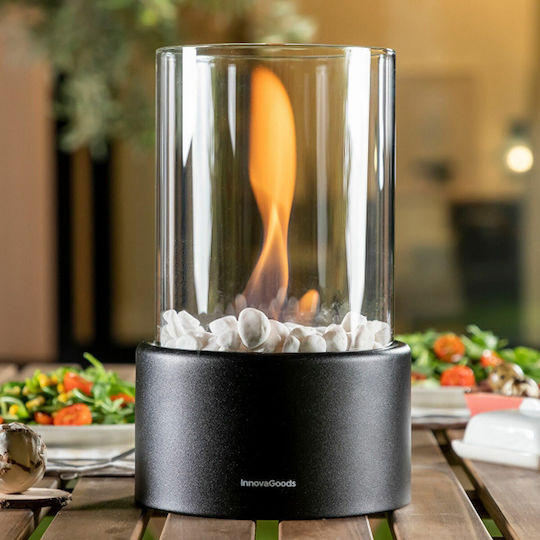 InnovaGoods Heatfir Indoor Desktop Bioethanol Fireplace Black 16x16x26.5cm
