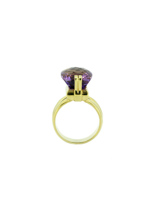 Women's Iris Gold Ring in 14K Gold with Amethyst ΔK0359