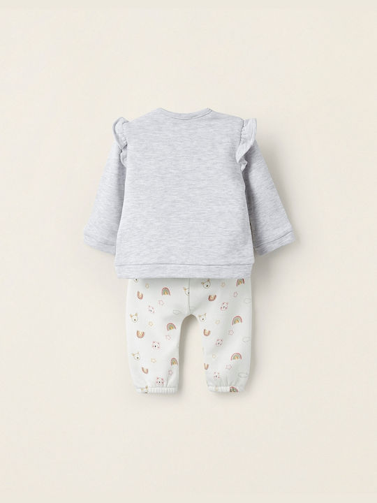 Zippy Kids Sweatpants Set Gray 2pcs