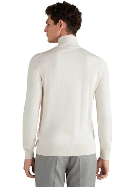 Joop! Men's Long Sleeve Sweater Turtleneck Beige