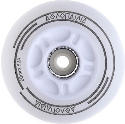 Αθλοπαιδιά 02.10410/80/WH 80mm Illuminated White Wheels (4 pieces)