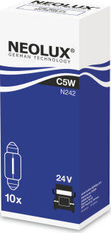 Neolux Λάμπες Αυτοκινήτου Standard C5W 24V 5W 10τμχ
