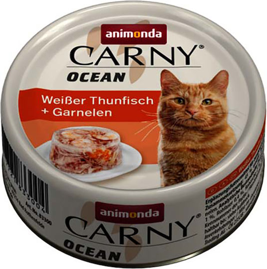 Animonda Ocean Wet Food for Adult Cats in Cans with Shrimps and Tuna Grain-Free & Gluten-Free 80gr