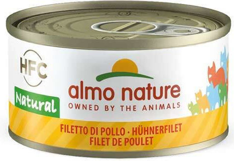 Almo Nature HFC Natural Wet Food for Adult Cats in Trays with Chicken Grain-Free & Gluten-Free 70gr