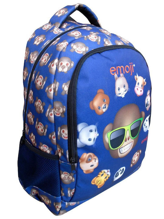 Paxos Emoji School Bag Backpack Elementary, Elementary in Blue color