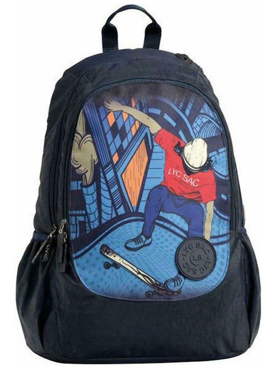 Lyc Sac Skating School Bag Backpack Elementary, Elementary in Black color