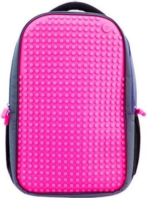 Pixelbags WY-A009-VC Schulranzen Rucksack Junior High-High School in Fuchsie Farbe