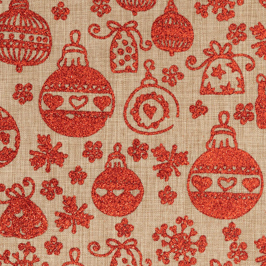 Fééric Lights and Christmas A-s Fabric Roll Decoration Fabric Burlap 28x300cm Beige