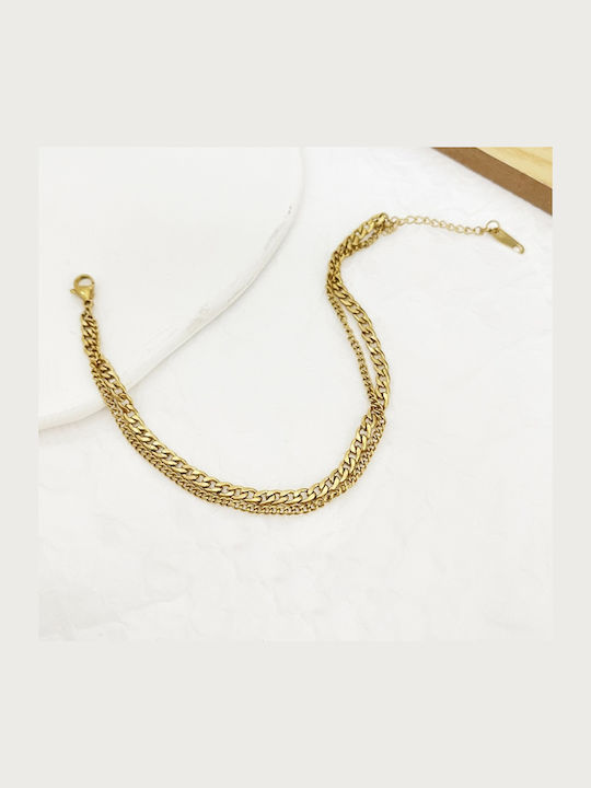Callajewels Επιχρυσωμένη Αλυσίδα Ποδιού από Ατσάλι