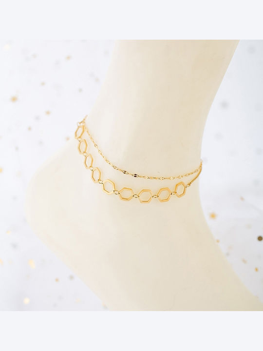 Callajewels Επιχρυσωμένη Αλυσίδα Ποδιού από Ατσάλι