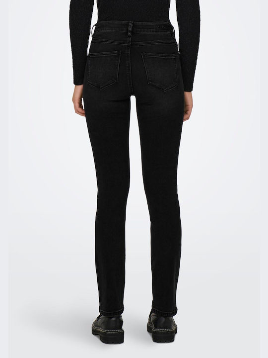 Only Women's Cotton Trousers in Slim Fit Black