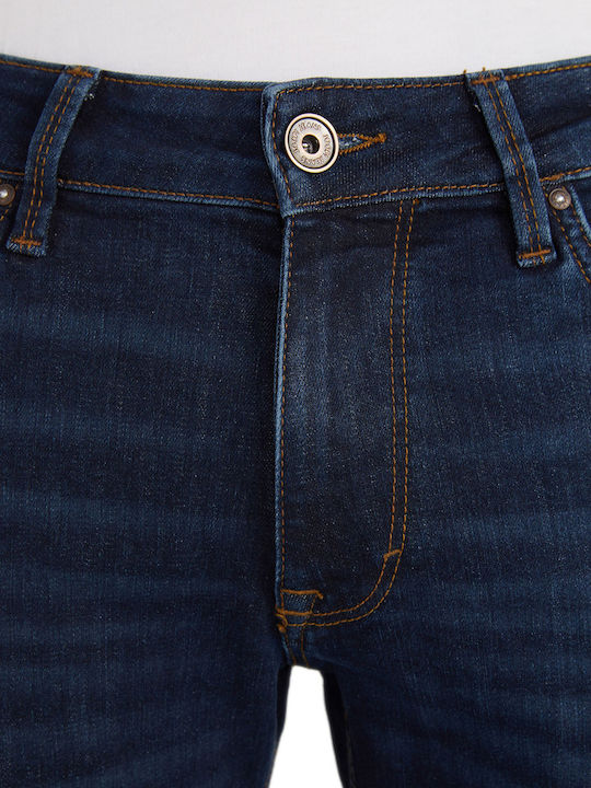 Men's Jeans Pants Elastic with Slim Fit Blue