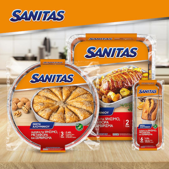 Sanitas Rectangular Aluminum Utensils S32 2 Pieces