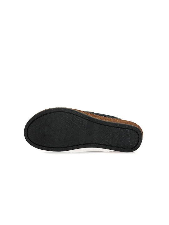 Anatomical Leather Women's Slippers Blue