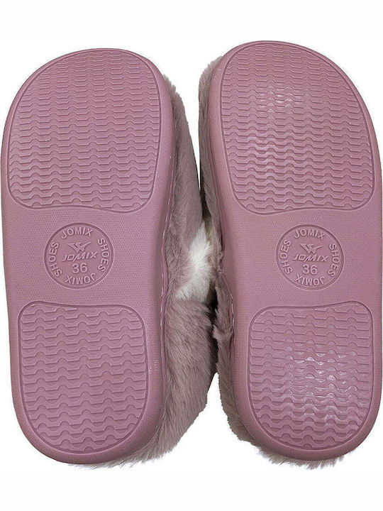 Geschlossene Damen Hausschuhe Rosa