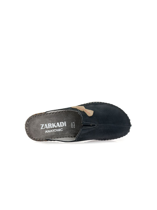 Anatomical Leather Women's Slippers Blue
