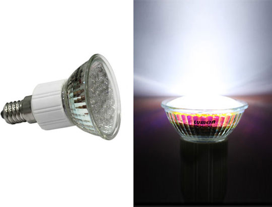 Adeleq LED Bulb 1.9W 76mm for Socket E14 Cool White 90lm