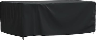 vidaXL Waterproof Dining Table Cover Black 225x143x90cm