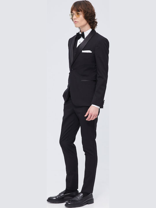 Men's Winter Suit Slim Fit Black