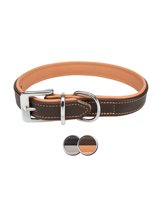 Trixie Active Comfort Dog Collar Leather in Brown color Medium 39 - 46cm