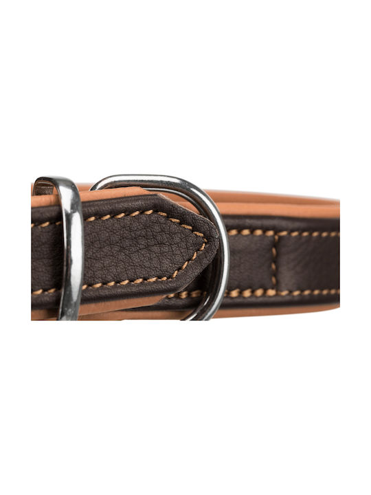 Trixie Active Comfort Dog Collar Leather in Brown color Medium 39 - 46cm