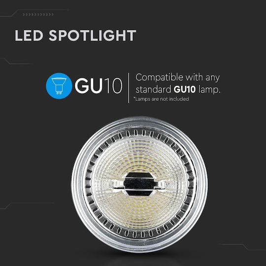 V-TAC LED Bulb 12W 91mm for Socket GU10 and Shape AR111 Cool White 900lm