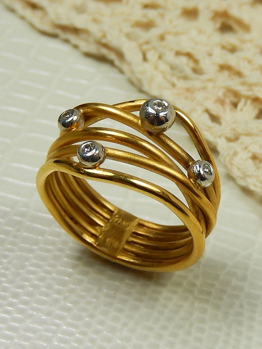 Polytimo Femeie Inel cu Diamant din Aur 18K