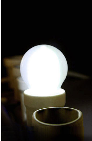 Adeleq LED-Lampe 4W 76mm für Fassung E27 und Form G45 Kühles Weiß 440lm Dimmbar