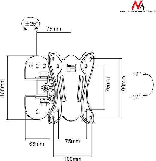 Maclean Energy MC-670 Επιτοίχια έως 27" και 20kg