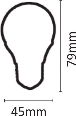 Inlight LED-Lampe 5W 79mm für Fassung E27 und Form G45 Warmes Weiß 420lm
