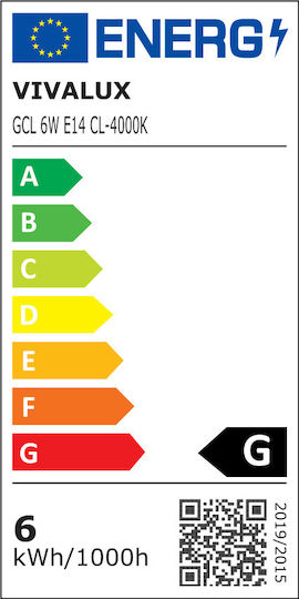 Vivalux Λάμπα LED 6W για Ντουί E14 και Σχήμα P45 Θερμό Λευκό 470lm