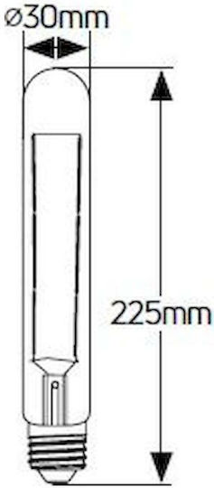 Geyer LED-Lampe 6W 225mm für Fassung E27 und Form T30 Warmes Weiß 500lm