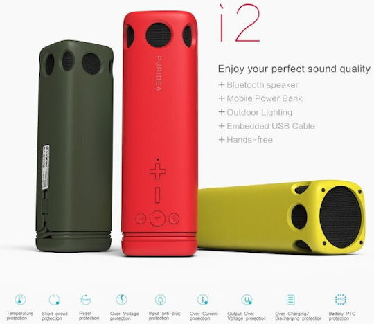 Puridea i2 Ηχείο Bluetooth 3W Κόκκινο