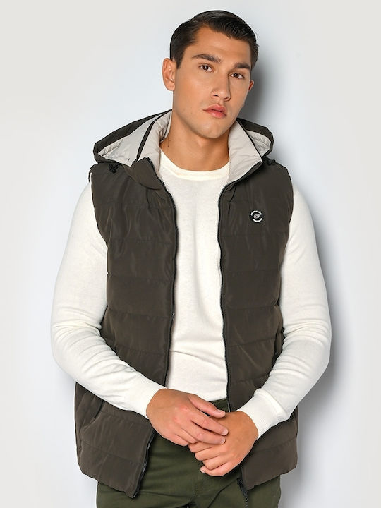 Camaro Ärmellos Herren Winter Jacke Lässig Khaki