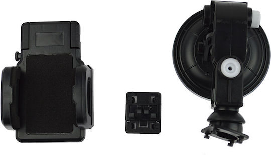 Auto Gs Fly Стойка за автомобил за мобилен телефон с регулируеми куки Черна
