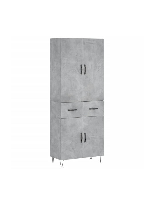 Cabinet de Birou Gri 69.5x34x180cm