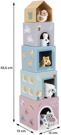 Mamabrum Κύβος Δραστηριοτήτων Farm Box από Ξύλο για 12+ Μηνών