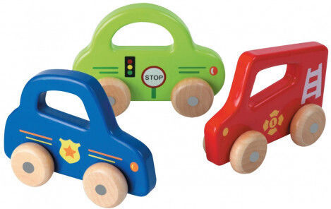 Joueco Vehicle Wooden Car Light Green made of Wood Lahani