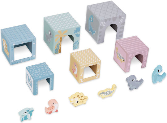 Mamabrum Cub De Activitate Dinosaur Box Din Lemn Pentru 12+ Luni