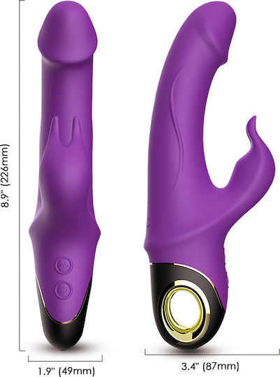 Kinksters Δονητής Rabbit 22cm Μωβ