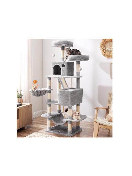 Feandrea Scratching Post Cat Trees Gray 5 levels 60x50x206cm