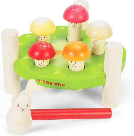 Le Toy Van Παιχνίδι με Σφυράκι Petilou Mr Mushrooms Hammer Game από Ξύλο για 12+ Μηνών