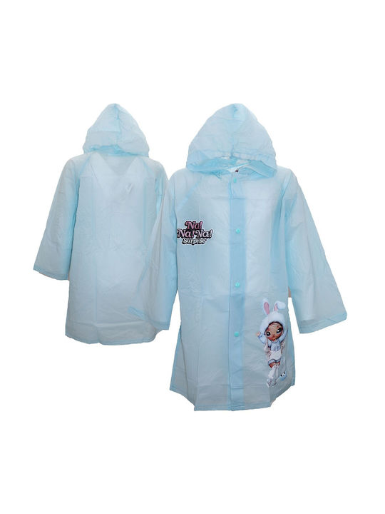 MGA Entertainment Waterproof Kids Casual Jacket Long Hooded Light Blue