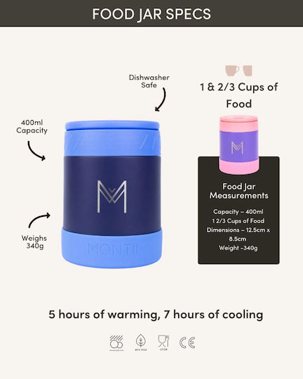 Montii Termos pentru alimente pentru bebeluși Oțel inoxidabil 400ml