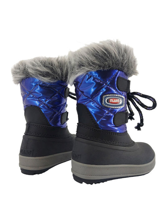 Magic 870 Kids Snow Boots with Laces Purple