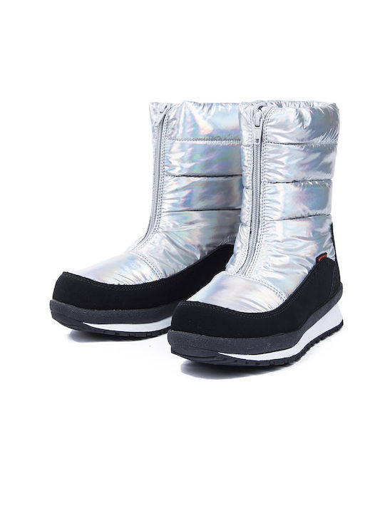 Schneestiefel Kinder-Schneestiefel mit Reißverschluss Silber