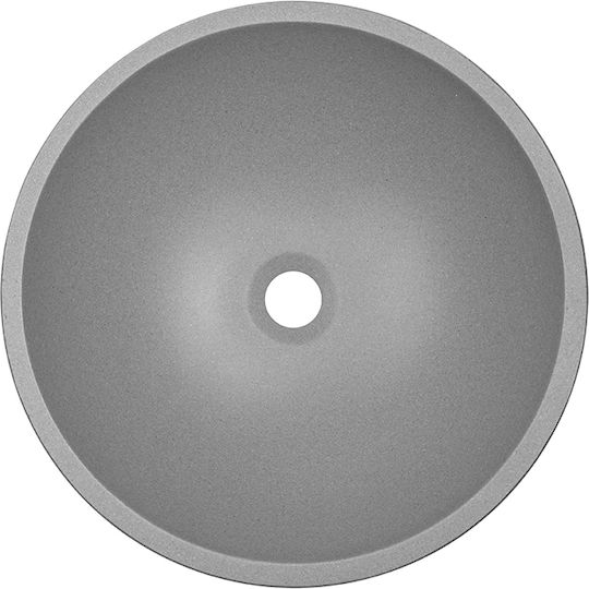 Laveo Aufgesetztes Waschbecken Porzellan 41x41x13.5cm Gray